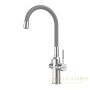 смеситель для кухни lemark expert lm5083s-gray, с гибким изливом и подключением к фильтру с питьевой водой, нержавеющая сталь/серый