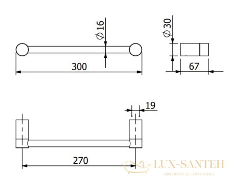 полотенцедержатель 300 мм, kludi vela r, 58962n0, золото брашированное