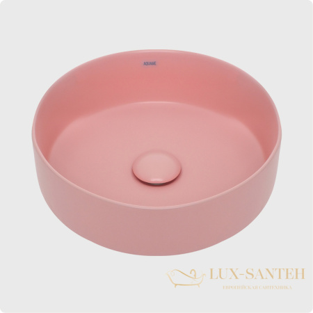 раковина накладная aquame aqm5012mp, 355 мм, розовый матовый