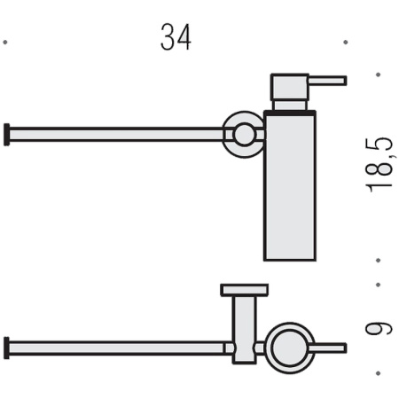 дозатор colombo design plus w4975.nm с полотенцедержателем, черный
