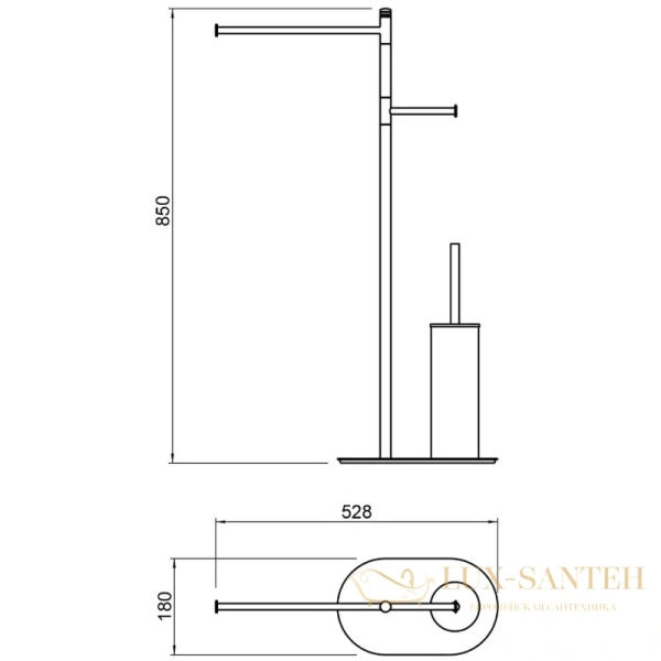 комплект для туалета timo saona 13085/18, черное золото