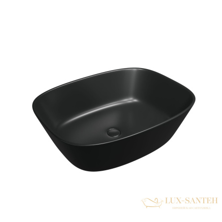 раковина накладная charus stefania 700-026b, 500*380*140 мм, черный матовый