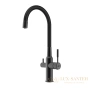 смеситель для кухни lemark expert lm5083bl-black, с гибким изливом и подключением к фильтру с питьевой водой, черный матовый