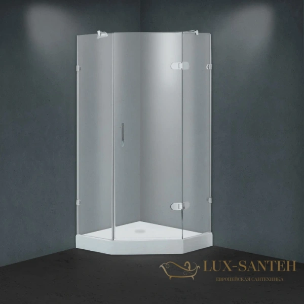 душевой уголок timo tl by-839 90f с поддоном 90x90 см, стекло матовое