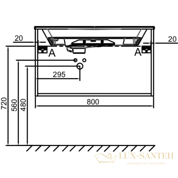 тумба jacob delafon odeon rive gauche eb2512-r8-n14 80 см, серый антрацит