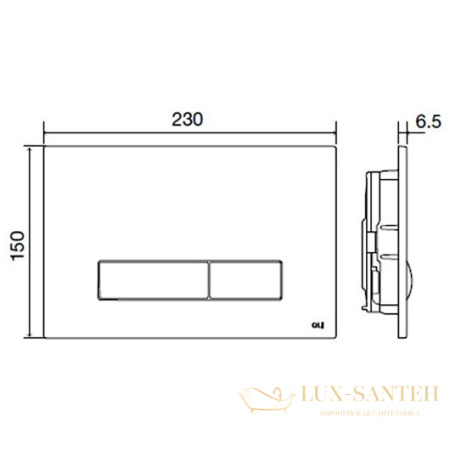 смывная клавиша oli glam 139184 механическая, белый