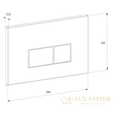 клавиша смыва d&k rhein db1499025 для инсталляции, черный матовый
