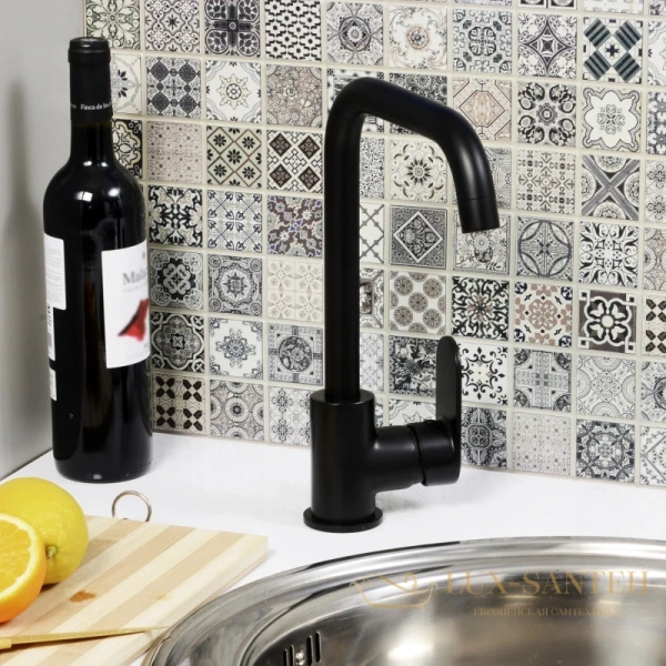 смеситель wasserkraft elbe 7407 для кухни, черный