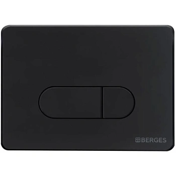 кнопка berges drop 040035 для инсталляции novum d5, черный soft touch