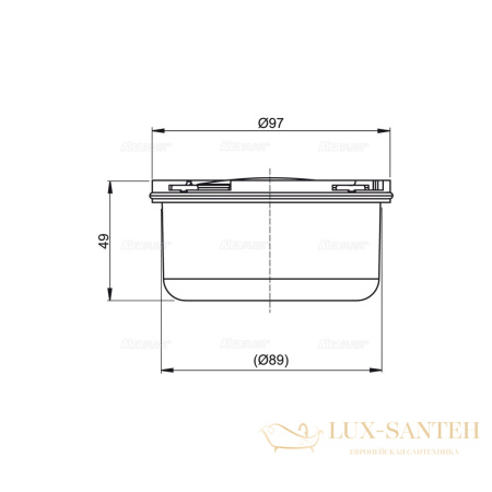 гидрозатвор alcaplast мокрый для apv26 apv0050