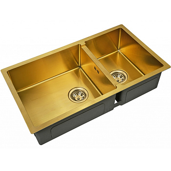 кухонная мойка zorg pvd bronze szr-78-2-44 bronze, бронза