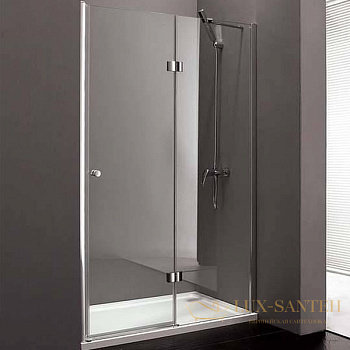 душевая дверь в нишу cezares verona verona-w-b-12-100-p-cr-l профиль хром, стекло рифленое