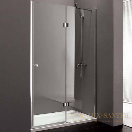 душевая дверь в нишу cezares verona verona-w-b-12-100-p-cr-l профиль хром, стекло рифленое