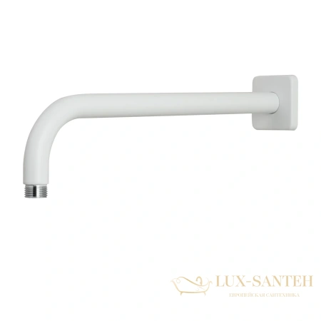 держатель верхнего душа настенный 334 мм, lemark lm3787mw, белый матовый