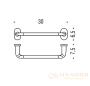 полотенцедержатель colombo design bart b2209 30 см, хром