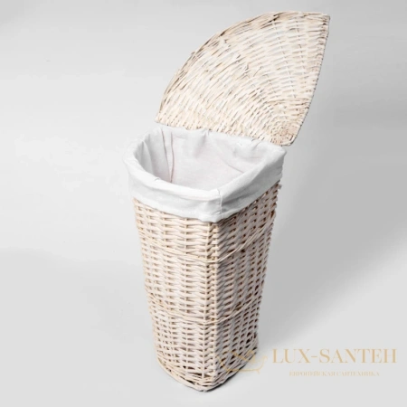 плетеная корзина wasserkraft vils wb-560-l для белья, белый