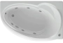 акриловая ванна aquatek бетта 170 bet170-0000011 правая, с гидромассажем (пневпоуправление), с фронтальным экраном