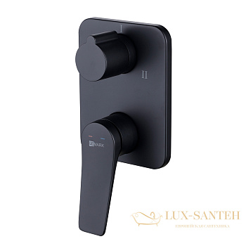 смеситель для душа встраиваемый lemark bronx lm3728bl, 3 потребителя, черный матовый