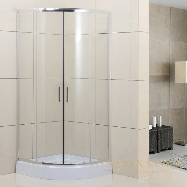 душевой уголок belbagno uno uno-195-r-2-100-c-cr 100х100 см профиль хром, стекло прозрачное
