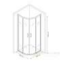 душевой уголок berges solo r 061101 80х80 см