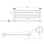 полка для полотенец bemeta stella 166205082 65,4 см, хром