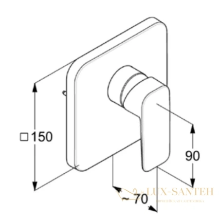 смеситель kludi pure&style 404200575 для душа, хром