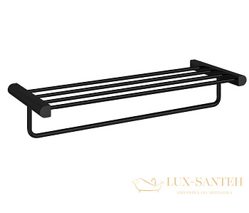 полка с полотенцедержателем gessi rilievo 59407.299 60 см, black xl