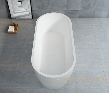 ванна акриловая свободностоящая abber ab9219, белый глянцевый