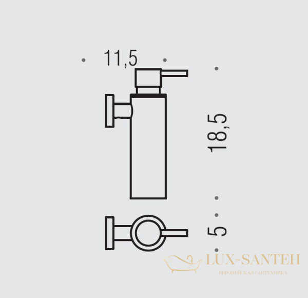 дозатор colombo design plus w4981.gl 150 мл, графит полированный