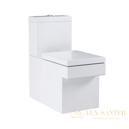унитаз напольный безободковый grohe cube ceramic 3948400h, белый