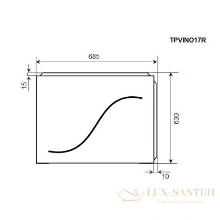 торцевая панель timo vino tpvino17r 70 см, белый