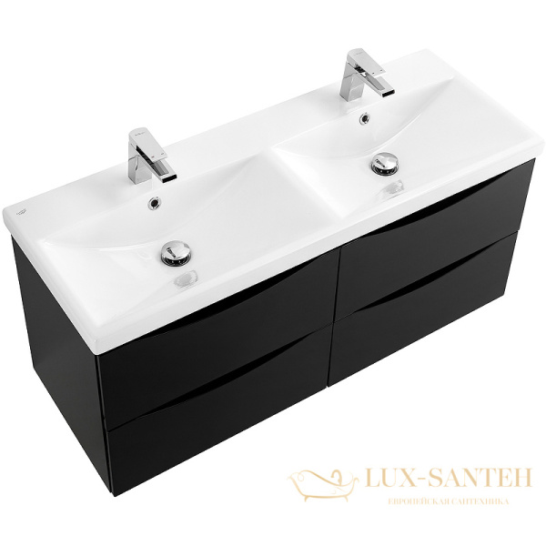 тумба под раковину belbagno marino-cer marino-cer-1200-4c-so-2-nl-p 120 см подвесная, nero lucido