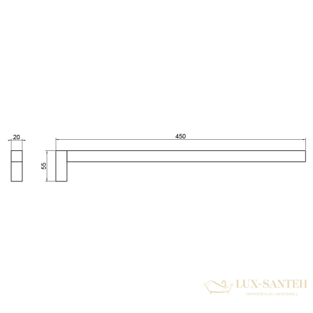 полотенцедержатель timo selene 14051/03, черный матовый