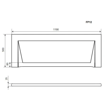 панель фронтальная timo fp12 120 см, белый