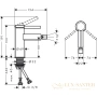 смеситель для биде hansgrohe finoris 76200000 хром со сливным клапаном push-open