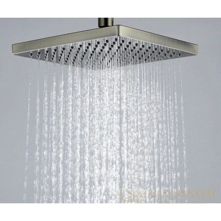 душевой комплект wasserkraft exter a12610 200 мм, светлая бронза