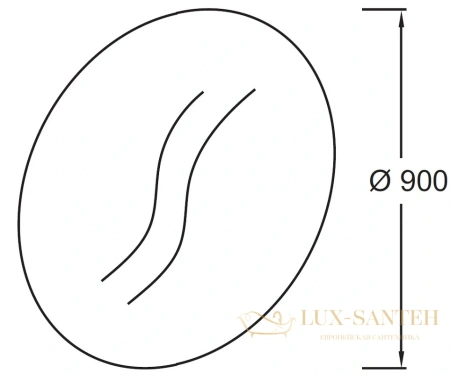 зеркало jacob delafon odeon rive gauche eb1291-nf 90 см