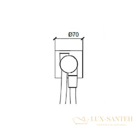 держатель ручного душа с подключением для шланга, с душевым шлангом almar shower accessories e192001.cr, хром