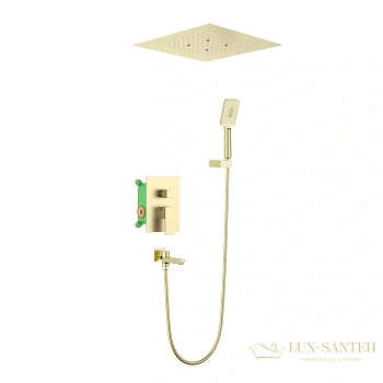 душевая система для ванны всраиваемая timo selene sx-2039/17sm, золото матовое