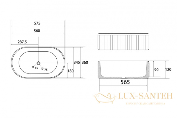раковина накладная abber bequem ac2116mw, 57,5х36 см, белый матовый