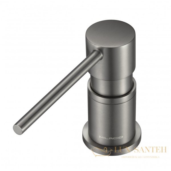 дозатор для жидкого мыла встраиваемый milacio mcu.935.gm, оружейная сталь
