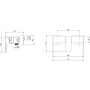 смеситель villeroy & boch architectura square tvs12500100061 для душа, хром