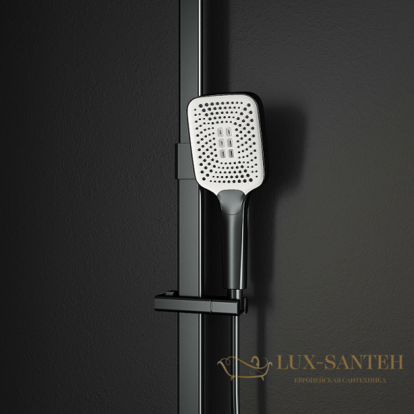 душевая система rgw shower panels 51140134-04 с термостатом sp-34b, черный матовый
