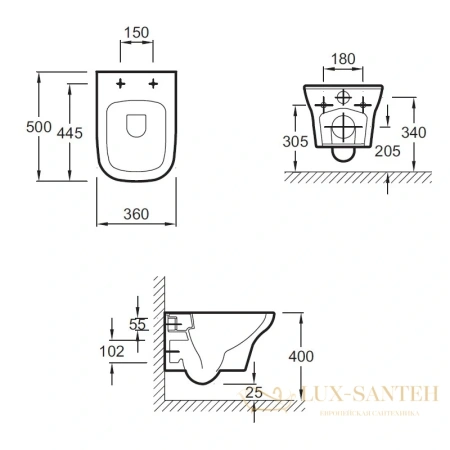 подвесной унитаз c инсталляцией jacob delafon vox e21772ru-00 сиденье микролифт  (e29025+edm102+e20142), без панели смыва