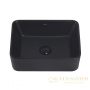 раковина накладная abber rechteck ac2213mb, 40,5х30 см, черный матовый