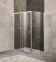 душевой уголок belbagno unique unique-ah-1-100/115-100-c-cr 115х100 см профиль хром, стекло прозрачное 