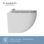 унитаз подвесной aqueduto ovo, ovot0110, 480*360 безободковый, tornado, сиденье с микролифтом, белый глянцевый
