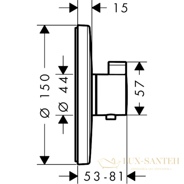 смеситель термостатическийдля душа hansgrohe ecostat s 15755000