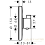 смеситель термостатическийдля душа hansgrohe ecostat s 15755000