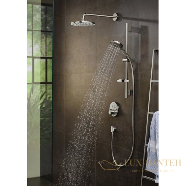 верхний душ hansgrohe raindance s 240 1jet p 27607000 с держателем, хром